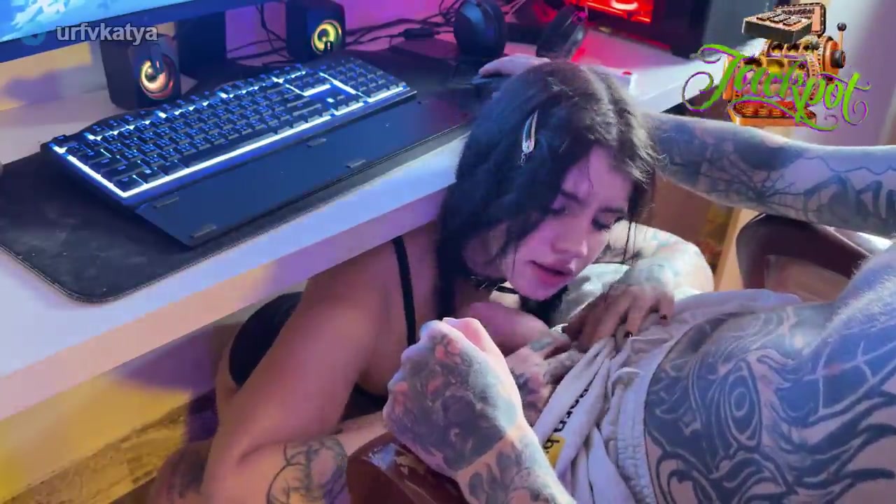 Alt Girl Interrupts Minecraft Game with Rough Sex 01