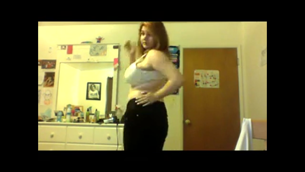 Beautiful big boobed red head shows us all 01