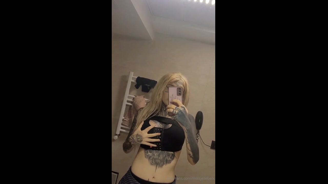 Tattood Goth Trans Girl Playing With Her Small Dick Tranny, Trap, Tgirl, Ts, Shemale, Femboy, Sissy 05