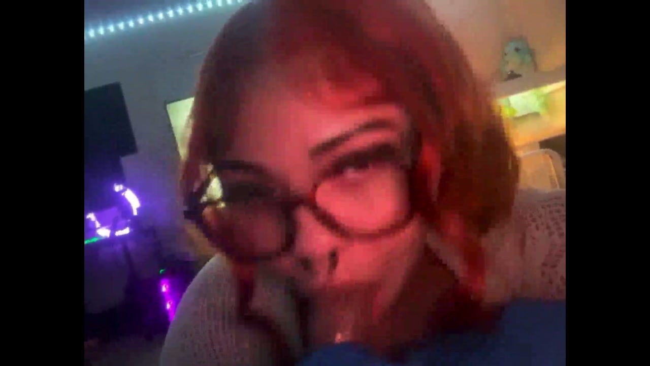 Sexy emo Latina with piercings and glasses sucking and spitting on my cock 01