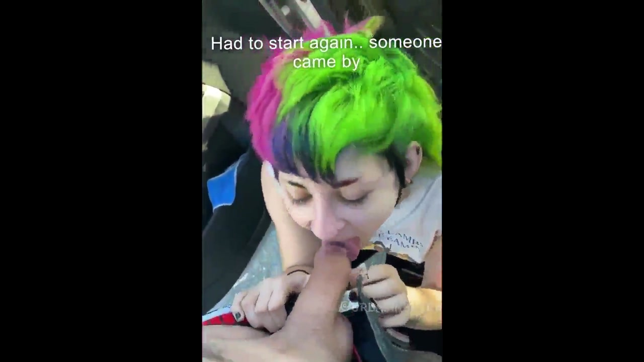 Goth Emo slut public sucking 02