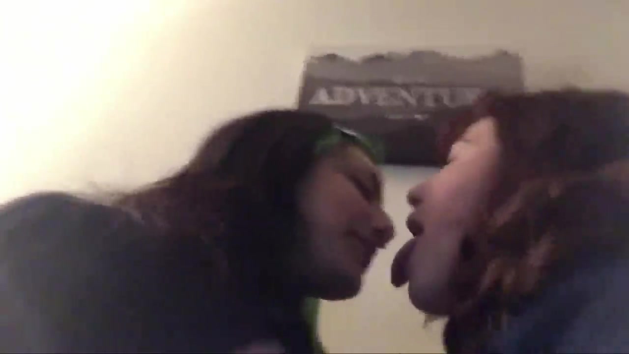 Goth latina teen lesbian kissing 01