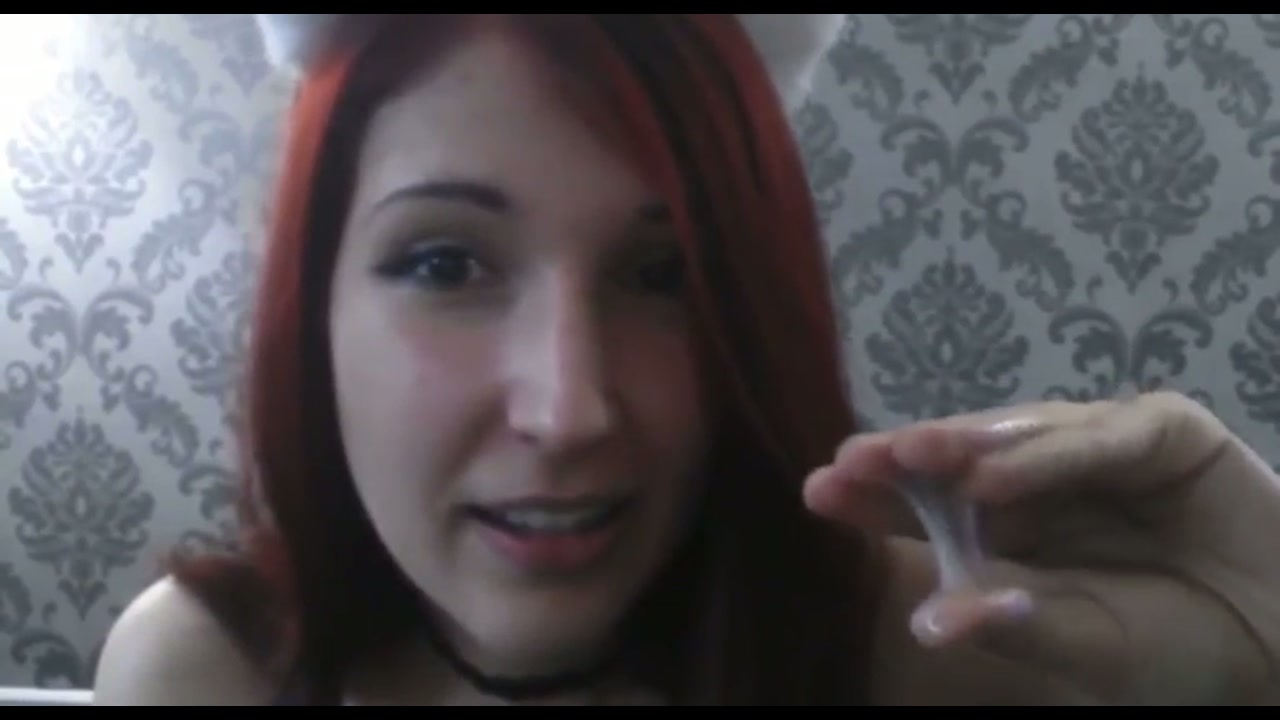 Seafoam Kitten Playing with Cum 01